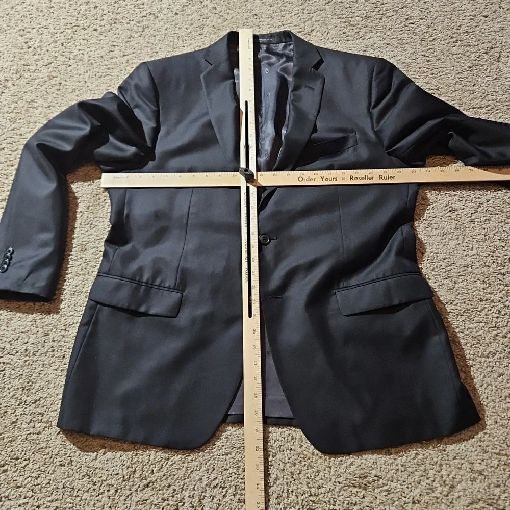 John Varvatos Blazer 46R Mens Bedford Suit Jacket Black Wool‎